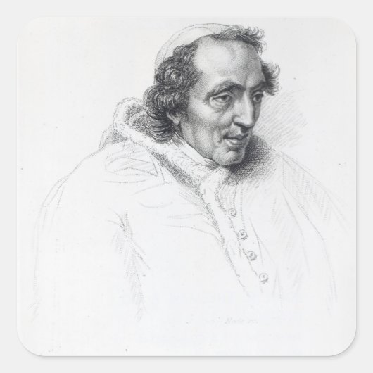 Papst Pius VII Quadratischer Aufkleber (Vorderseite)