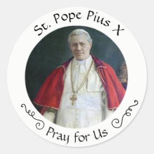 Papst Pius X Runder Aufkleber