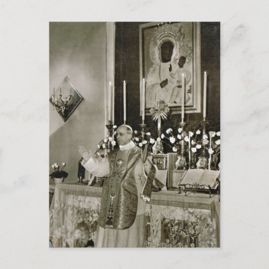 Papst Pius XII. Sprichwort Postkarte (Vorderseite)