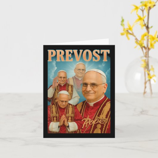 Papst Prävost Christlich-katholisches Shirt Papst  Karte (Gelbe Blume)