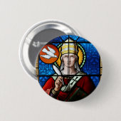 Papst Saint Gregory das große - Buntglas Button (Vorne & Hinten)