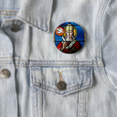 Papst Saint Gregory das große - Buntglas Button (Beispiel)