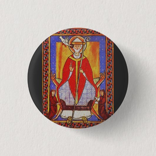 Papst Saint Gregory I. Dialoge Button (Vorderseite)