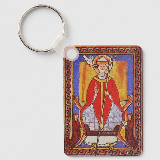 Papst Saint Gregory I. Dialoge Schlüsselanhänger (Vorderseite)
