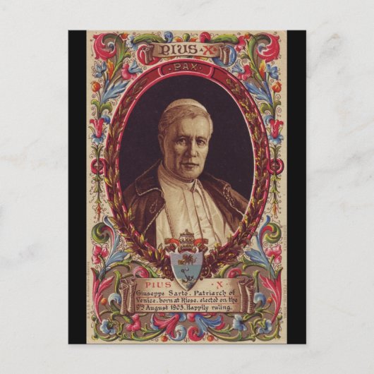 Papst Saint Pius X Postkarte (Vorderseite)