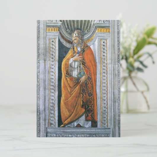 Papst Saint Sixtus II von Sandro Botticelli Einladung (Stehend Vorderseite)