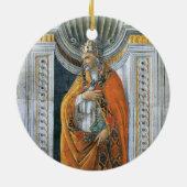 Papst Saint Sixtus II von Sandro Botticelli Keramik Ornament (Hinten)
