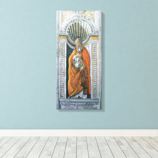 Papst Saint Sixtus II von Sandro Botticelli Leinwanddruck (Insitu (Holzboden))