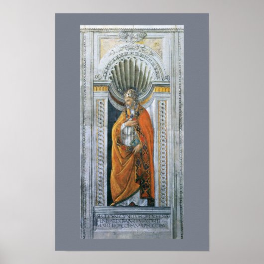 Papst Saint Sixtus II von Sandro Botticelli Poster (Vorne)