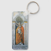 Papst Saint Sixtus II von Sandro Botticelli Schlüsselanhänger (Rückseite)