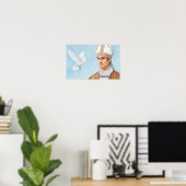 Papst Sankt Fabian: Das Zeichen der Taube Poster (Heimbüro)