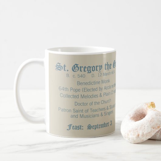 Papst St. Gregor der Große (M 067) Kaffeetasse (Mit Donut)