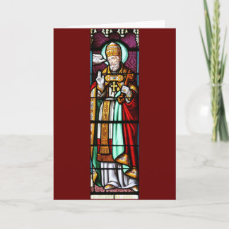 Papst St. Gregory, der große, festgehaltene Glass Feiertagskarte