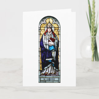 Papst St. Gregory, der große, festgehaltene Glass Feiertagskarte
