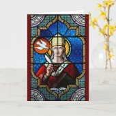 Papst St. Gregory, der große, festgehaltene Glass Karte (Gelbe Blume)