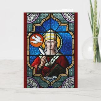 Papst St. Gregory, der große, festgehaltene Glass Karte