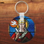 Papst St. Gregory, der große, festgehaltene Glass Schlüsselanhänger (Vorderseite)