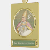 Papst St. Gregory der Große (M 067) Banner-Ornament Gold (Links)