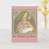 Papst St. Gregory der Große (M 067) Karte (Gelbe Blume)