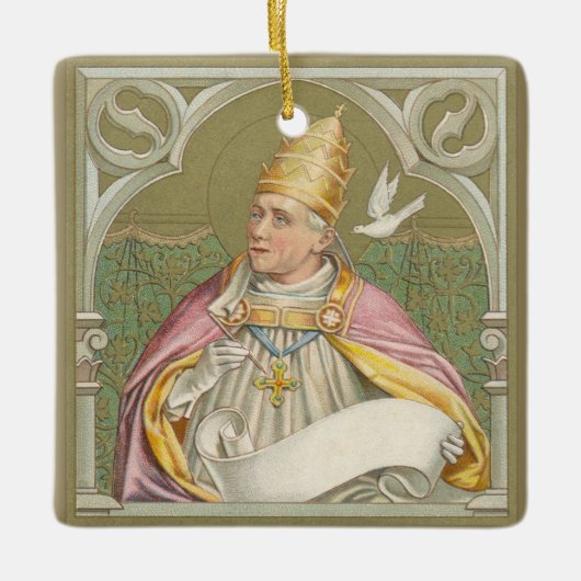 Papst St. Gregory der Große (M 067) Keramikornament (Vorderseite)