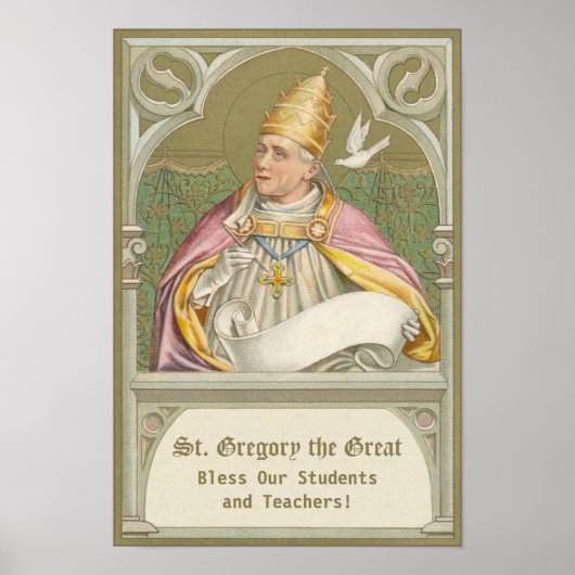 Papst St. Gregory der Große (M 067) Poster (Vorne)