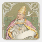 Papst St. Gregory der Große (M 067) Quadratischer Aufkleber (Vorderseite)