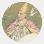 Papst St. Gregory der Große (M 067) Runder Aufkleber (Vorderseite)