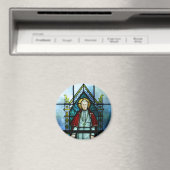 Papst St. Pius X Gestaltete Glaskunst Magnet (In Situ (Geschirrspüler))