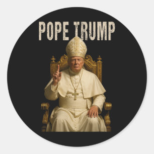 Papst Trump 2 Trump Papst Donald Trump Politischer Runder Aufkleber