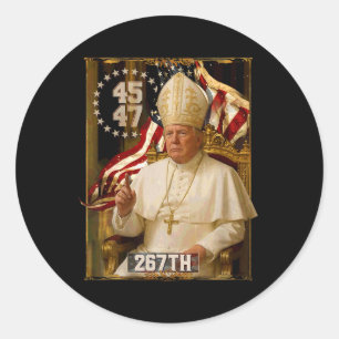 Papst Trump: Der lustige Präsident Trump Will, die Runder Aufkleber