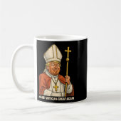 Papst-Trump-Fun-Design mit Papstvestments 1 Kaffeetasse (Links)