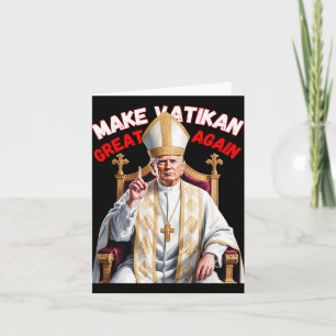 Papst-Trump-Fun-Design mit Papstvestments 2 Karte
