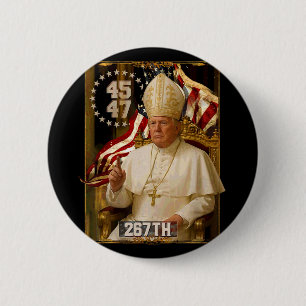 Papst Trump Funny Präsident Trump 1 Button