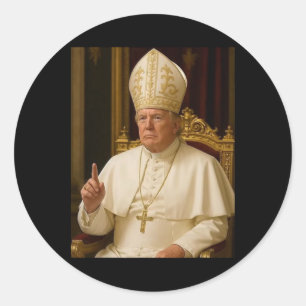 Papst Trump Funny Präsident Trump 1 Runder Aufkleber