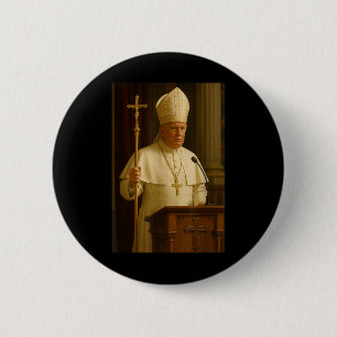 Papst Trump Funny Präsident Trump erklärt sich sel Button