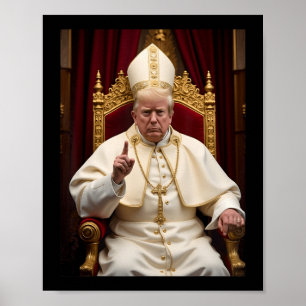Papst Trump Funny Trump Präsident Trump Vatikan Ch Poster