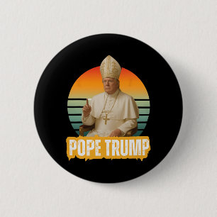 Papst Trump Funny Trump Vatican Christlich Retro C Button
