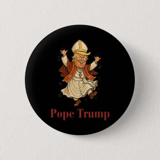 Papst Trump Funny Trump Vatican Christlich Retro C Button (Vorderseite)