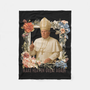 Papst Trump Funny Trump Vatican Christlich Retro C Fleecedecke