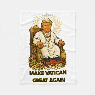 Papst Trump Funny Trump Vatican Christlich Retro C Fleecedecke