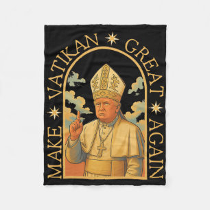 Papst Trump Funny Trump Vatican Christlich Retro C Fleecedecke