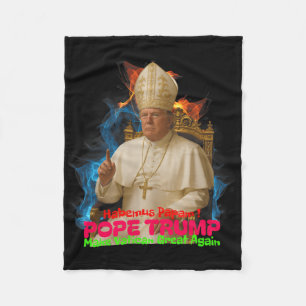 Papst Trump Funny Trump Vatican Christlich Retro C Fleecedecke