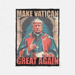 Papst Trump Funny Trump Vatican Christlich Retro C Fleecedecke