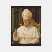 Papst Trump Funny Trump Vatican Christlich Retro C Fleecedecke (Vorderseite)