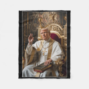 Papst Trump Funny Trump Vatican Christlich Retro C Fleecedecke