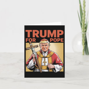 Papst Trump Funny Trump Vatican Christlich Retro C Karte