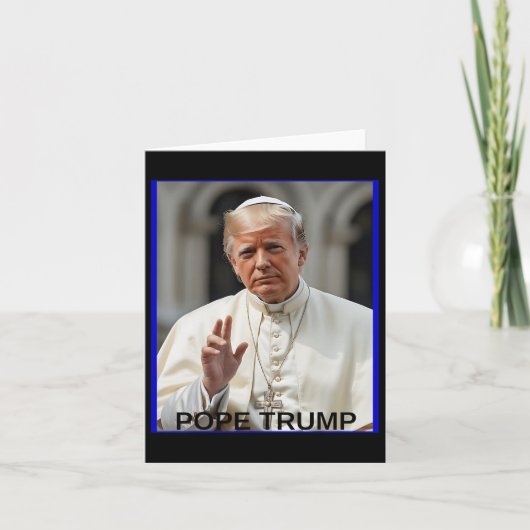 Papst Trump Funny Trump Vatican Christlich Retro C Karte (Vorderseite)