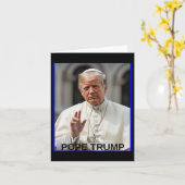 Papst Trump Funny Trump Vatican Christlich Retro C Karte (Gelbe Blume)