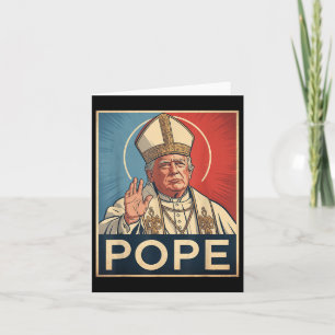 Papst Trump Funny Trump Vatican Christlich Retro C Karte