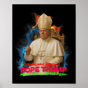 Papst Trump Funny Trump Vatican Christlich Retro C Poster